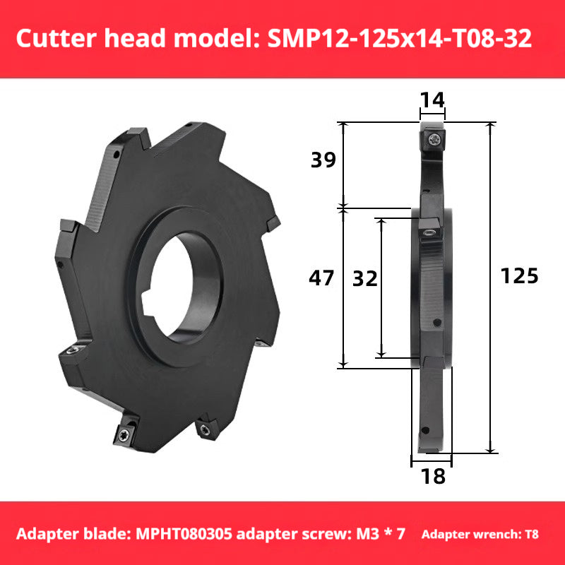 2083-CNC SMP 3 face and face milling cutter head saw blade sleeve indexable milling T-slot cutter head MPHT06 0812 Shandong Denso Pricision Tools Co.,Ltd.